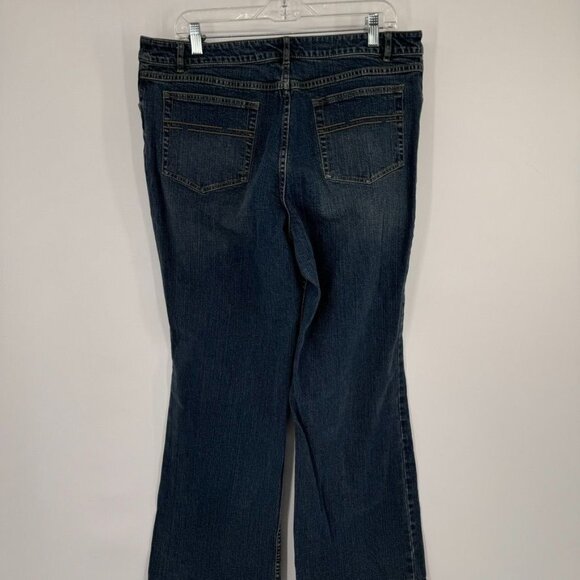 J. Jill Stretch Bootcut Jeans Size 16 Cotton & Spandex pockets med wash - Picture 9 of 10